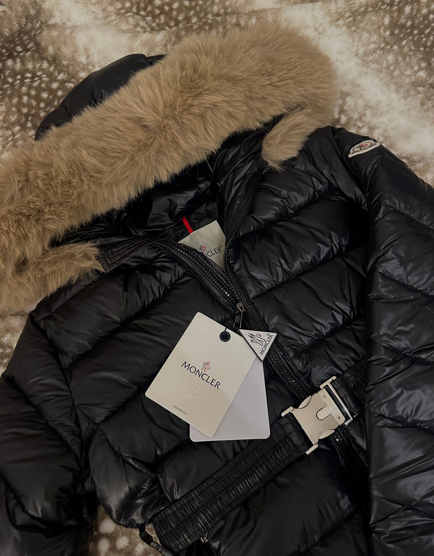Mcler Belted Fur Coat